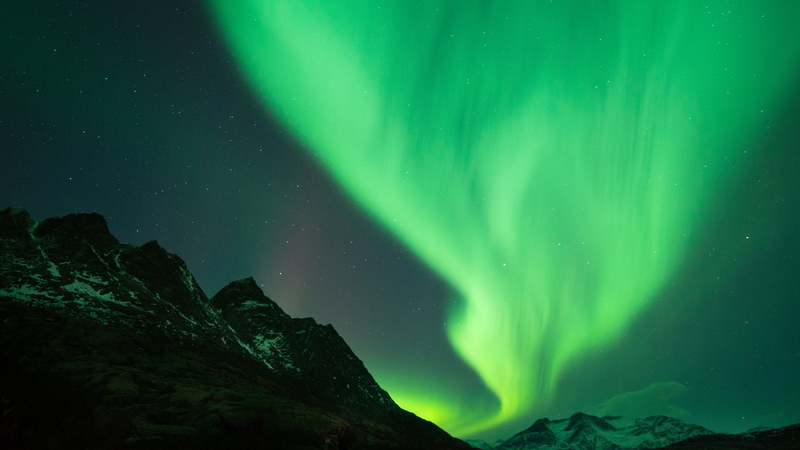 Norway, night, Lightroom, nightscape, Sigma, VI, 4K, mountain, sek, star - Space, Long exposure, aurora Polaris, Nordland, landscape, Northern Lights