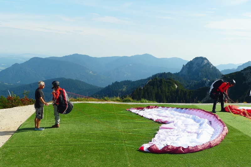 lifestyles, schwangau, tegelberg, paragliding, two people, allgäu, dom, people, plant, grass, men, leisure activity, sky, outdoors, scenics - nature, beauty in nature