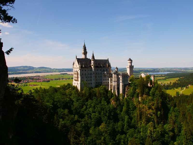 green color, landscape, bavaria, travel destinations, nature, the past, beautiful, building, sky, built structure, history, building exterior, scenics - nature