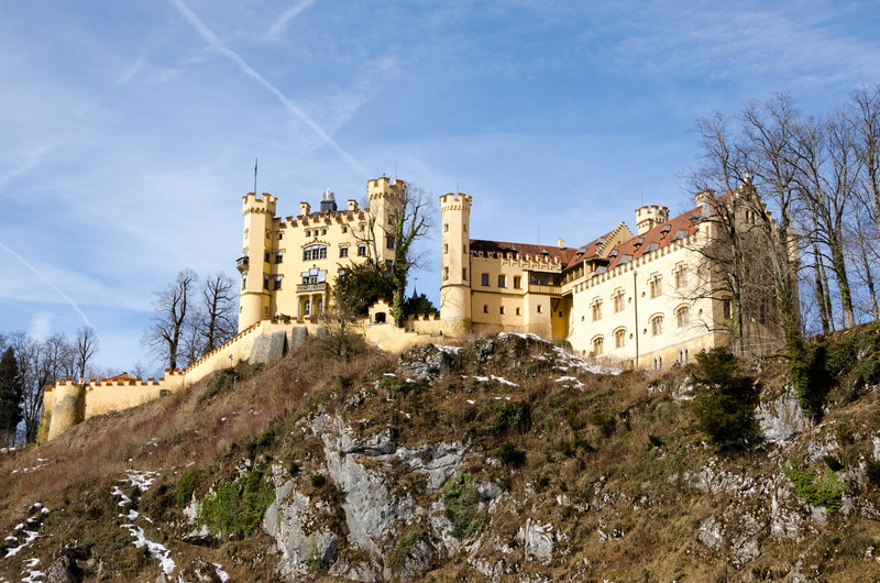 religion, allgäu, europe, 4K, travel destinations, building, village, built structure, Castle, history, no people, sky, schwangau, the past, day, places of interest