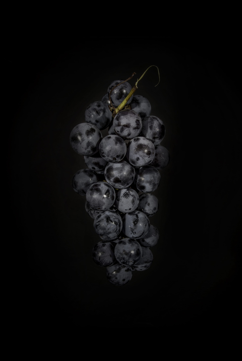 bunch, black color, black background, grape, refreshment, indoors, no people, freshness, close-up, organic, berry fruit, fruit, ripe, food and drink, blueberry