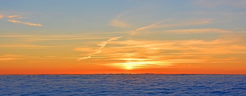 outdoors, sun, sunlight, tranquility, environment, france, blue, cloud - sky, orange color, sun rise, cloud, horizon over water, sunrise - Dawn, weather