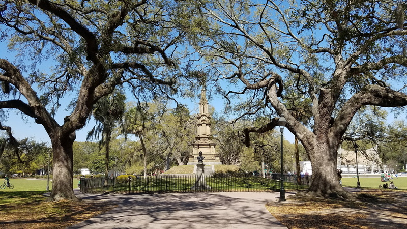 famous Place, direction, landmark, park - man made space, trunk, no people, savannah ga, growth, architecture, outdoors, tree, building exterior, nature