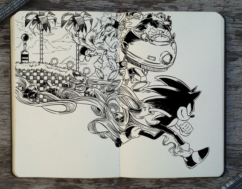 pattern, still life, Sonic, representation, indoors, art and craft, drawing, 480P, human representation, female likeness, no people, paper, creativity