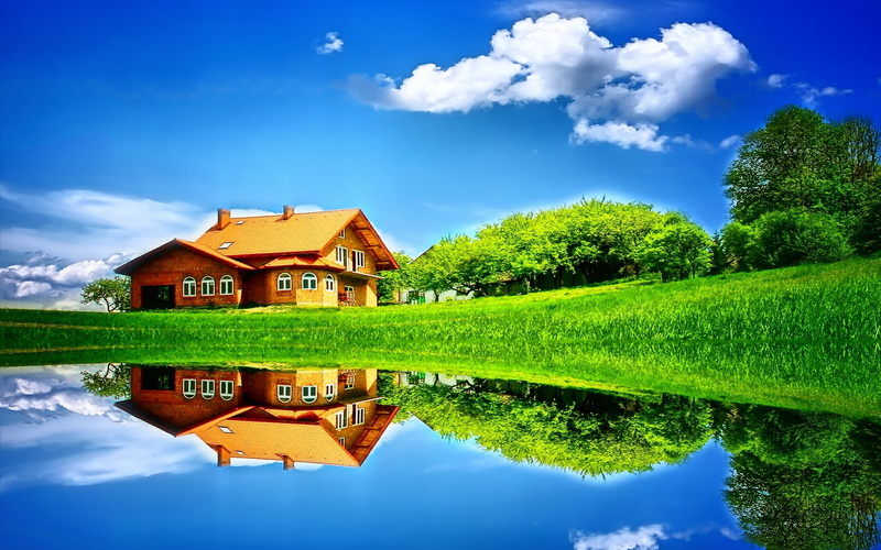 old-fashioned, cultures, roof, village, building, near, cottage, old, architecture, outdoors, non-Urban Scene, grass, brown, tranquil Scene, pond, travel
