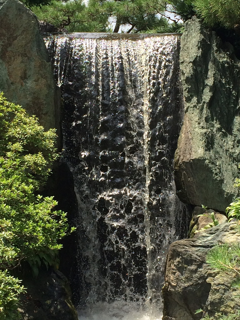 sunny, park, flowing, outdoors, motion, small waterfall, rock - object, solid, power in nature, blurred motion, rock formation, beauty in nature, waterfall