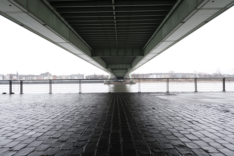 pedestrian, city, rhine, 5K, no people, bridge, outdoors, nature, transportation, bridge - man made structure, architectural column, footpath, connection