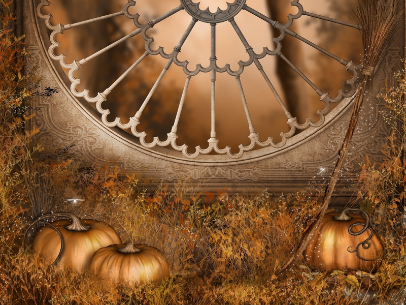 All saints day, All Hallows day, October 31, Halloween, holiday, broom, pumpkin, Halloween, jack-o-lantern, The eve of all saints day, autumn, Gothic architecture