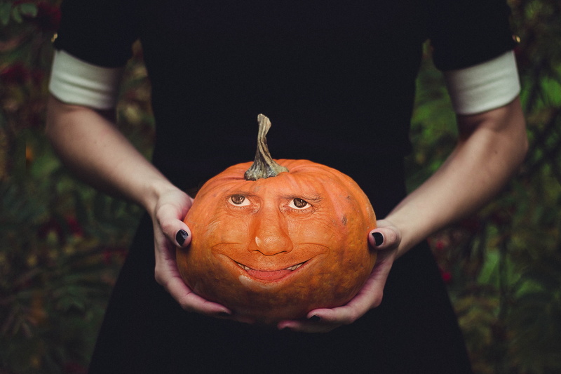 composing, halloween, photo montage, nature, food and drink, about, pumpkin, hand, autumn, outdoors, men, 31 october, midsection, focus on foreground, hands