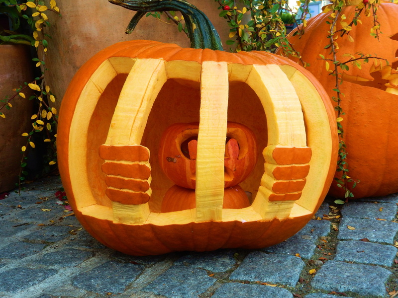 art and craft, 4K, Halloween, creativity, craft, food, brown, plant, halloweenkuerbis, hollow out, october, food and drink, vegetables, autumn, carving pumpkin