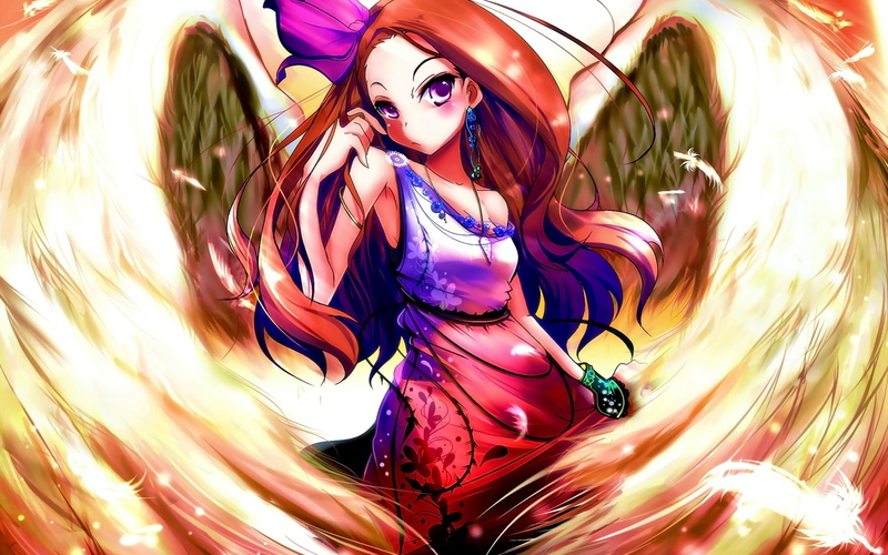 real people, women, adult, artwork, anime girls, wings, lifestyles, Minase Iori, hair, motion, young women, hairstyle, digital composite, young adult, leisure activity