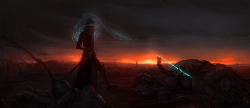 4K, fantasy art, malazan book of the fallen, sunset, battlefields, night, magic