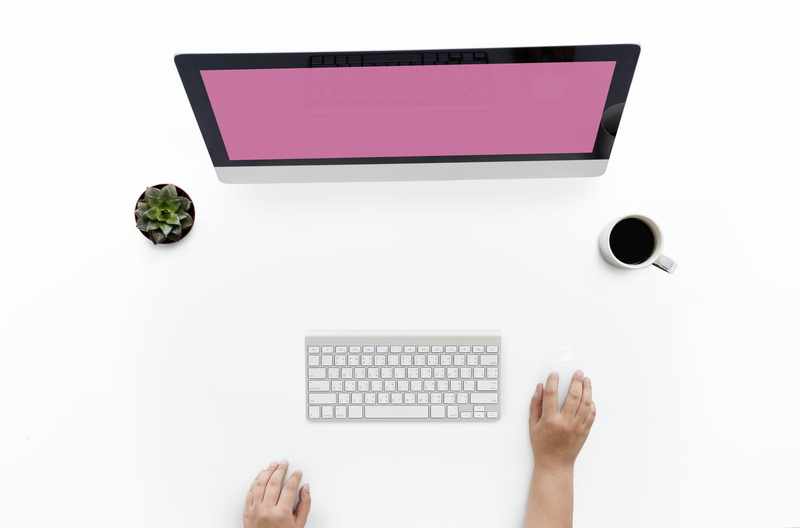 computer monitor, magic, education, business, studio shot, computer keyboard, workspace, showing, table, human hand, human body part, data, hands, gray