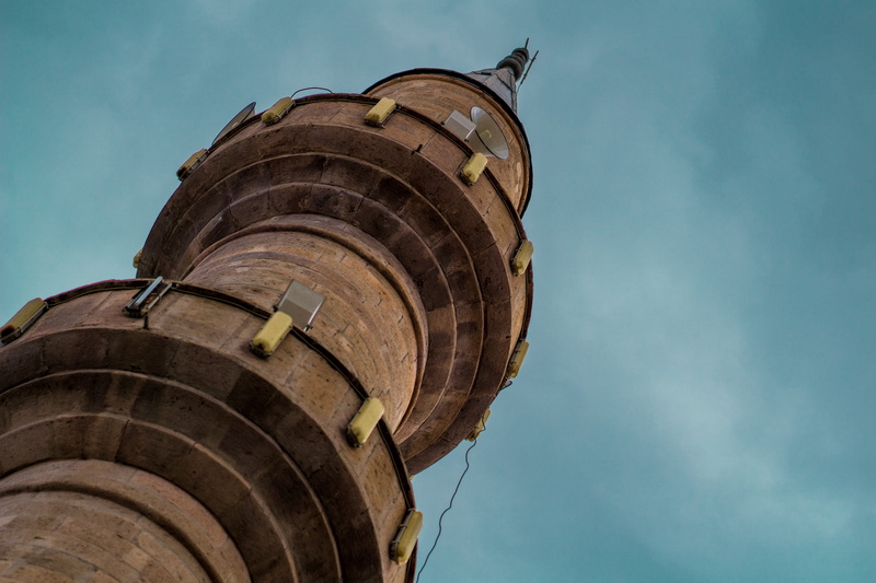 clear sky, old, cylinder, blue, shape, built structure, wheather, buildings, sunlight, day, nature, sky, tower, the past, architecture, metal, travel, turkey