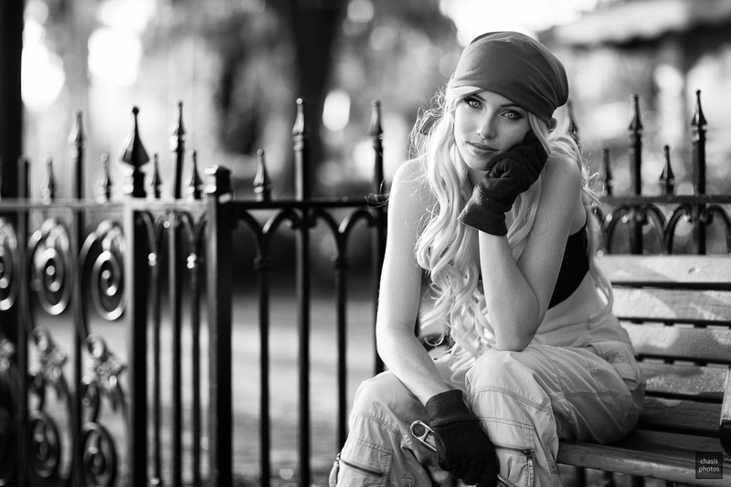 lifestyles, front view, monochrome, women, model, beauty, casual clothing, gloves, portrait, architecture, Rockbell Winry, hair, one person, sitting, real people