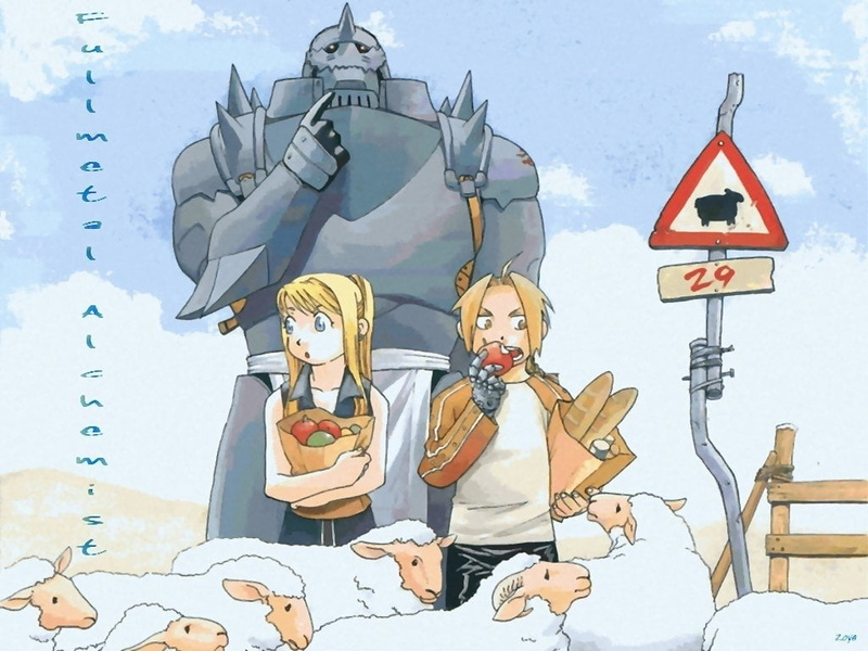 no people, nature, craft, statue, male likeness, religion, brotherhood, FullMetal Alchemist, spirituality, art and craft, 480P, creativity, day, Edward Elric