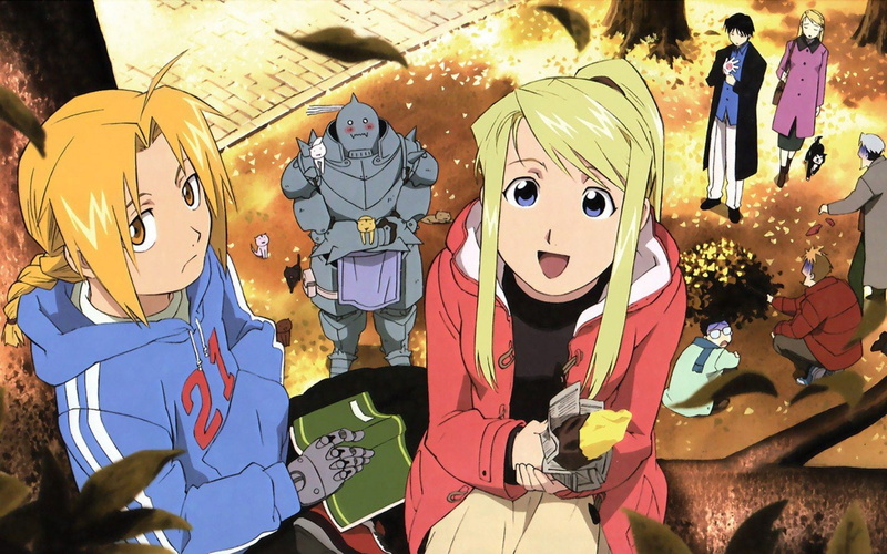 alphonse, elric, edward, rockbell, 720P, anime, winry
