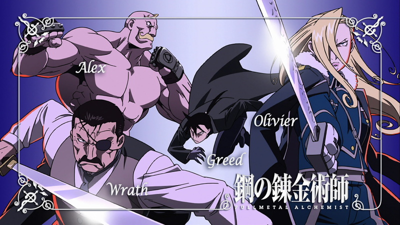 Wrath (Full Metal Alchemist), Alex Louis Armstrong, Greed (Fullmetal Alchemist), FullMetal Alchemist, 720P, Olivier Mira Armstrong