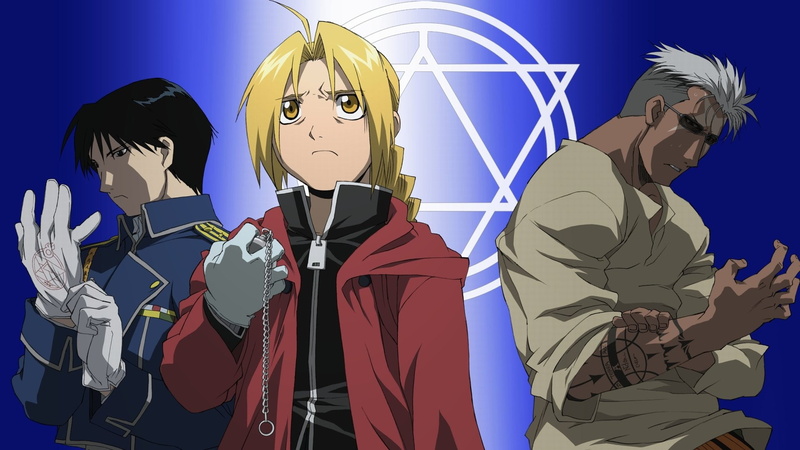 Black Hair, Short Hair, FullMetal Alchemist, Scar (FullMetal Alchemist), Glove, Blonde, Bleached Eyes, Edward Elric, Roy Mustang, 1080P, Pocket Watch
