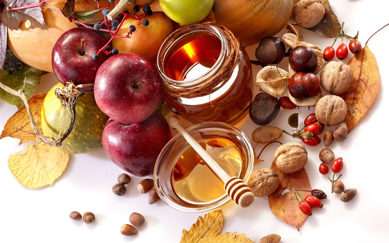 Apples, Pumpkin, 2K, Honey, Walnuts, Chestnuts, Fruits