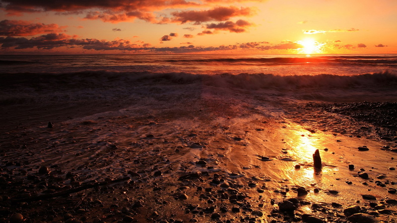 tranquil scene, full h-d  of nature 1920x1080, land, outdoors, sunset, water, orange color, sea, cloud - sky, scenics - nature, nature, beach, sky, two people