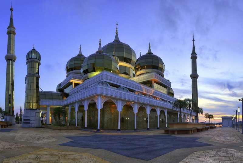 tourism, travel, dome, spirituality, Malaysia, building, The Crystal Mosque , built structure, nature, architectural column, belief, 1080P, travel destinations
