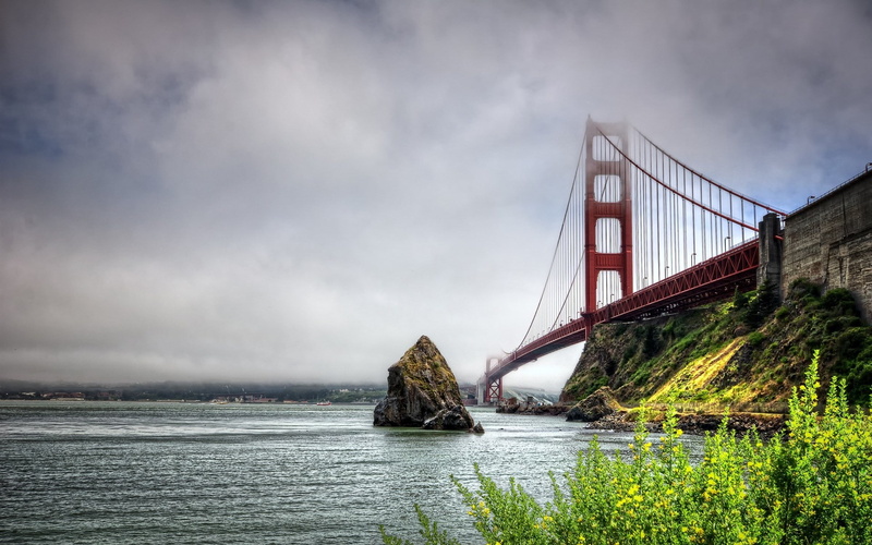 sky, water, waterfront, 1080P, bridge, engineering, bridge - man made structure, architecture, connection, sea, original nature background image 1920x1200