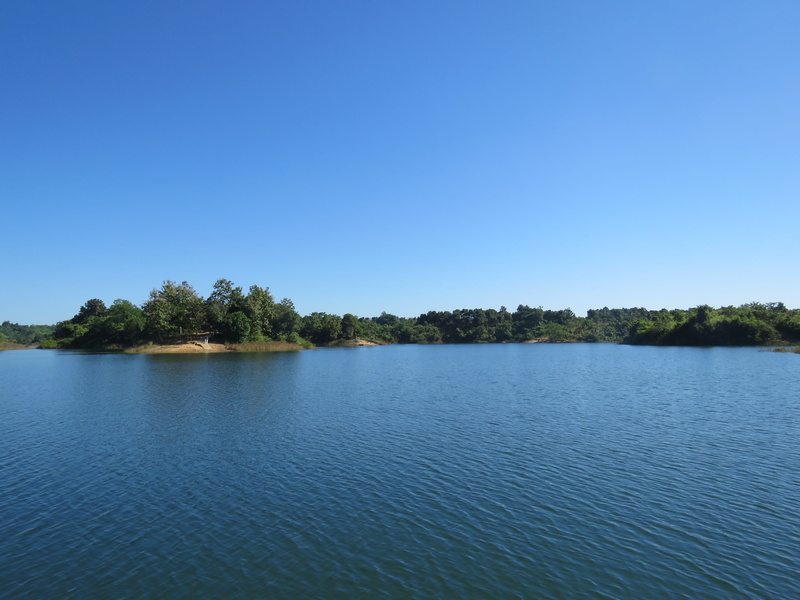 tranquil scene, non-urban scene, lake, copy space, day, tree, water, nature, kaptai lake, blue, idyllic, waterfront, travel, landscape, clear sky, scenics - nature