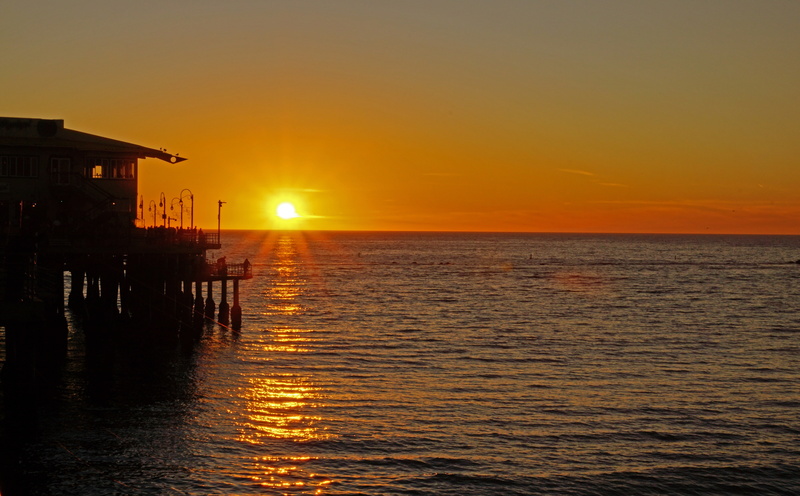 losangeles, sunset, horizon, United States, horizon over water, no people, water, High, santa, nature, dezember, los, architecture, December, reflection