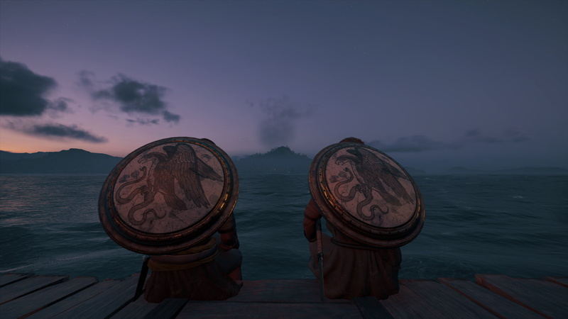 Assassins Creed, sea side, friendship, Assassins Creed: Odyssey, 1080P, Assassins Creed Odyssey, night
