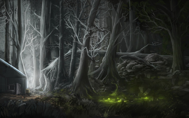 tranquility, forest, growth, 720P, tree trunk, horror, no people, trunk, ghost, outdoors, night, artwork, tree, beauty in nature, land, long exposure