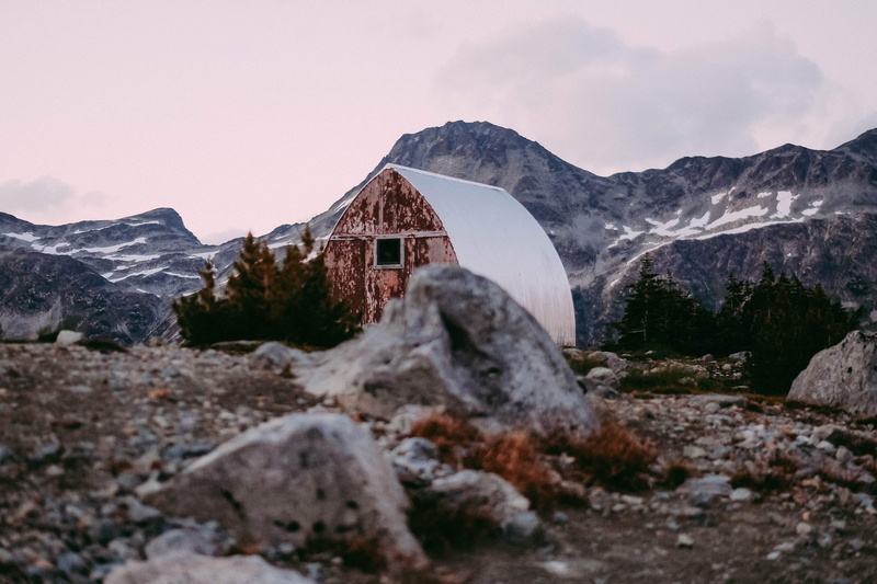 ridge, cabin, cabin in the mountain, rocky cabin, travel destinations, scenics - nature, british columbium, brown, mountain hill, outdoors, desert mountain