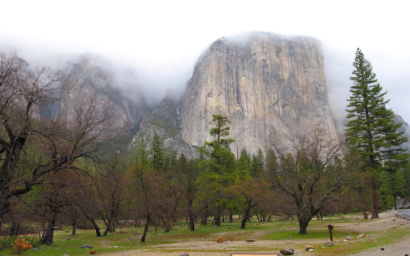 national, el, yosemite, capitan, park, mist, cali, 2K