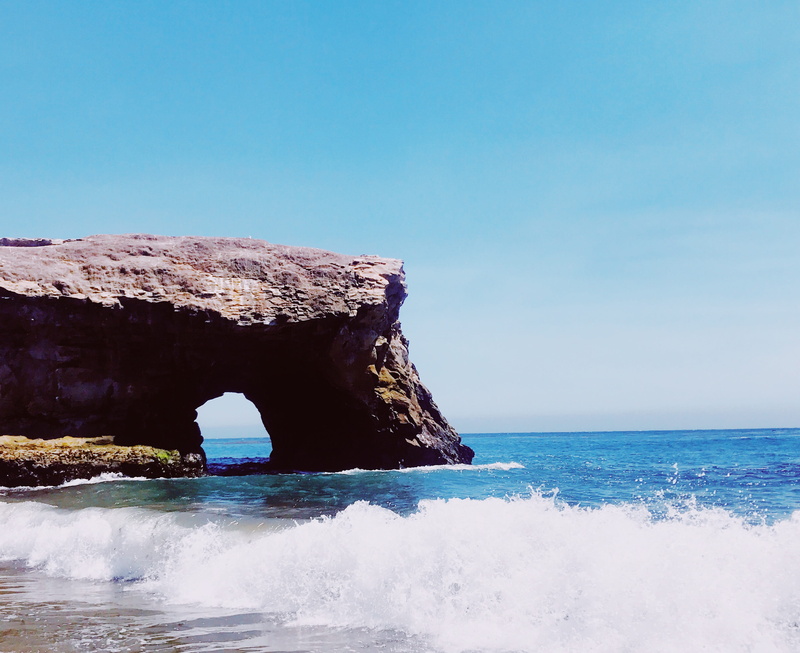 waves, beauty in nature, scenics - nature, 2K, outdoors, rock, stack rock, sky, california, w cliff dr, water, horizon over water, no people, rock - object