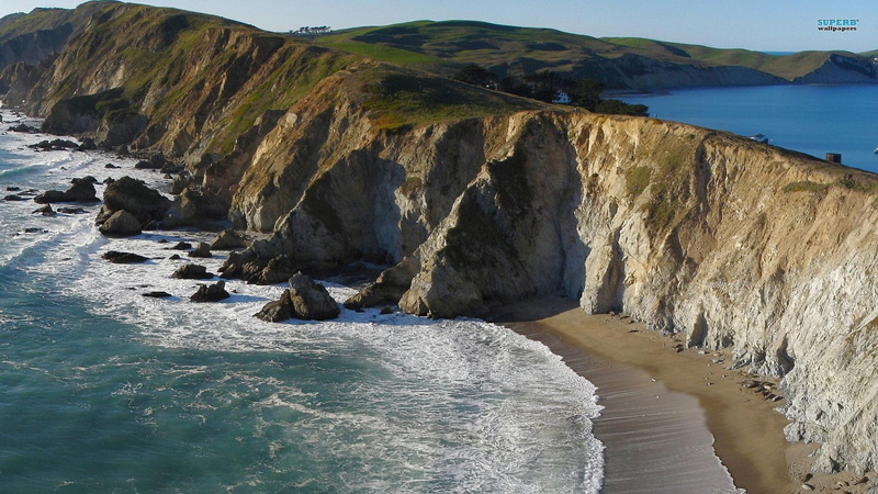 1080P, reyes, point, nature and landscapes, national, coast, rocks, cliffs, seashore