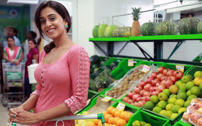 hairstyle, real people, portrait, women, focus on foreground, standing, one person, indian celebrities, waist up, young women, healthy eating, fruit, desi girls