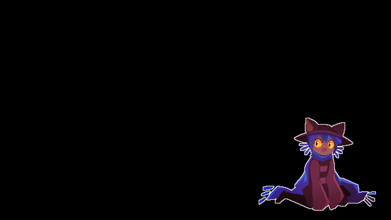 video game characters, pixel art, hat, edit, Video Game Art, minimalism, scarf, OneShot, Niko, cat boy, RPG Maker, 1080P, neko ears, dark background