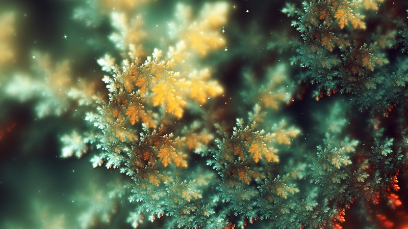 1080P, digital art 3d cgi fractal abstract fractal flowers depth of field blurred