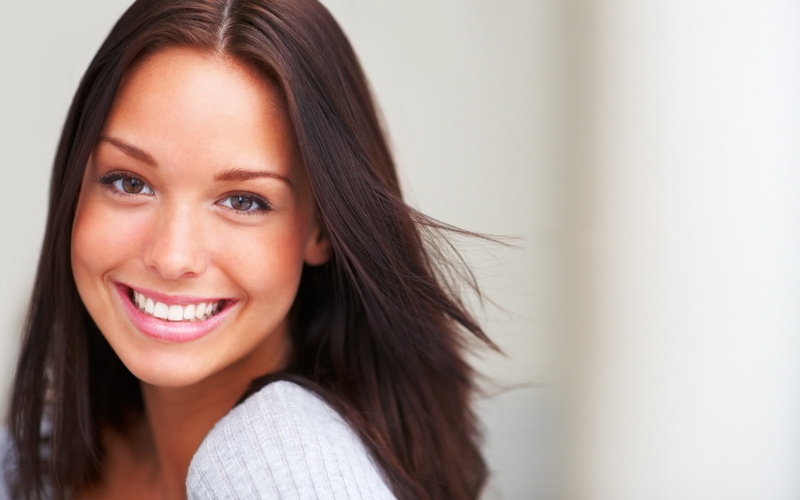 teeth, beauty, hair, beautiful people, happiness, brunette, model, hairstyle, long hair, 1080P, brown hair, emotion, headshot, women, smiling, adult, lips