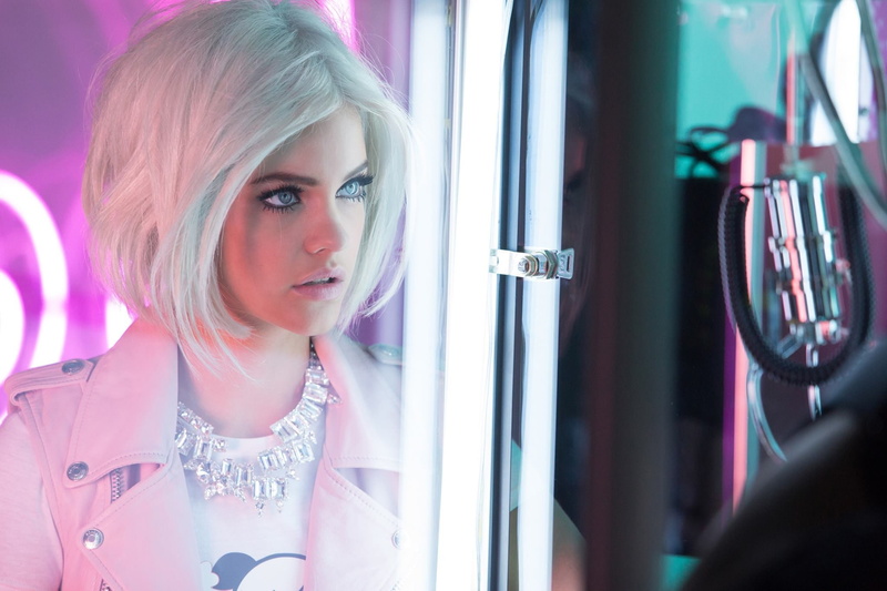 women, 1080P, photography, Barbara Palvin, Pink jacket, white hair