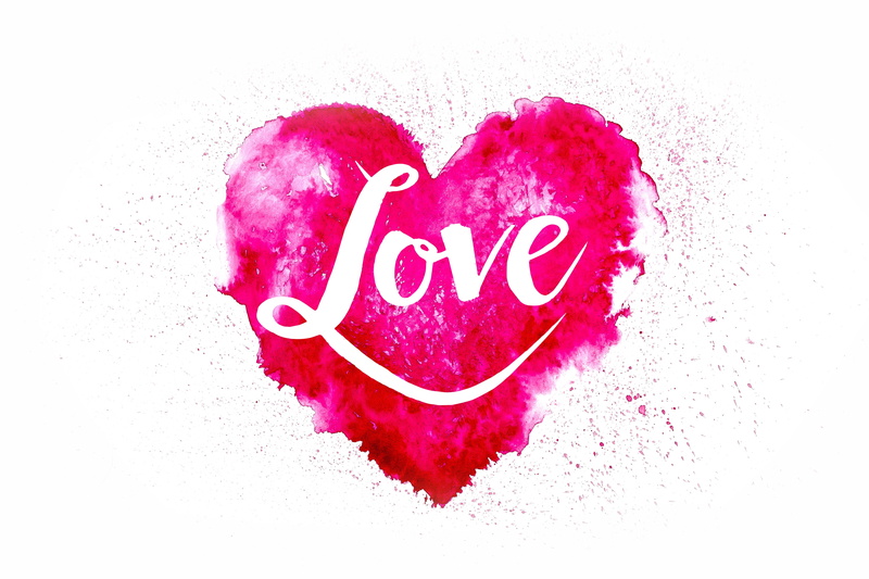 temptation, affection, hand lettering, heart, pink color, western script, studio shot, food and drink, still life, 5K, artist paints, valentines day - holiday