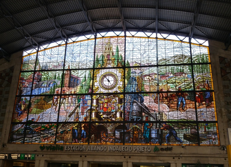 travel destinations, no people, day, glass - material, 4K, opaque glass window, railway station, clock, building, facade, art and craft, mosaic, indoors