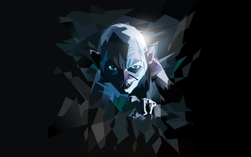 Gollum, The Lord of the Rings, 1080P, minimalism