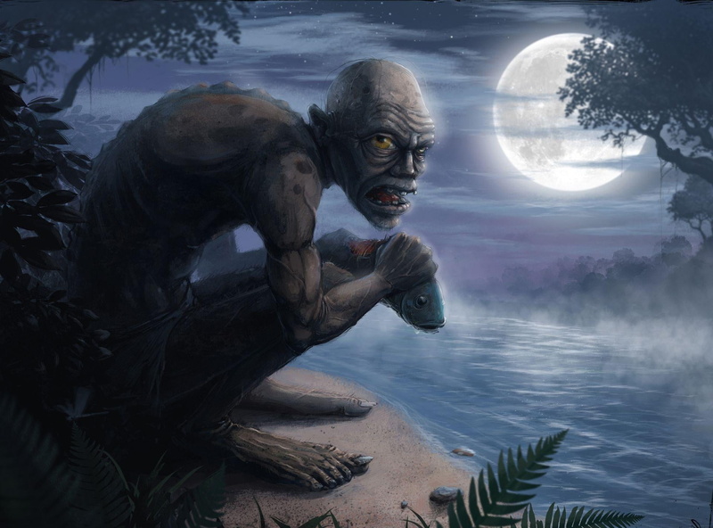 alien, monster - Fictional Character, fantasy, plant, water, men, halloween, river, imagination, males, digital composite, nature, spooky, strength, man
