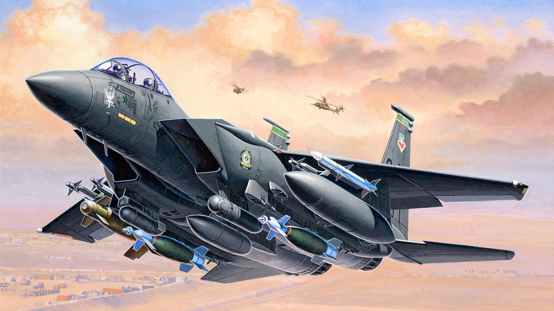 F-15E, 1080P, fighter-bomber, American double, Strike Eagle, McDonnell Douglas, USA