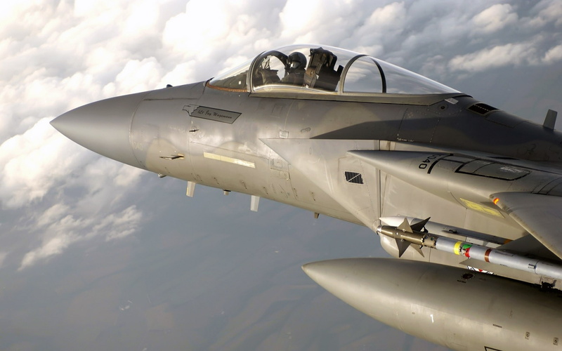 airplane, outdoors, water, military airplane, 1080P, aerospace industry, military, transportation, air force, cloud - sky, no people, nature, flying, F-15 Eagle