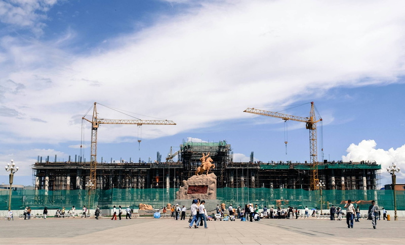 people, industry, machinery, construction industry, outdoors, sky, travel destinations, 1080P, adult, ulaanbaatar, building exterior, men, crowd, mongolia