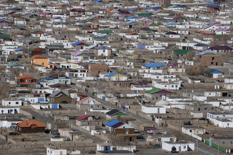 residential district, community, town, full frame, cityscape, building exterior, crowd, built structure, mongolia, backgrounds, building, roof, ulgii, city