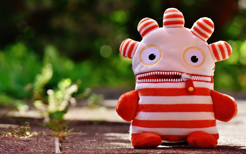 creativity, no people, art and craft, animal themes, close-up, front view, toy, children, day, plush, animal representation, mammal, figurine, fun, striped