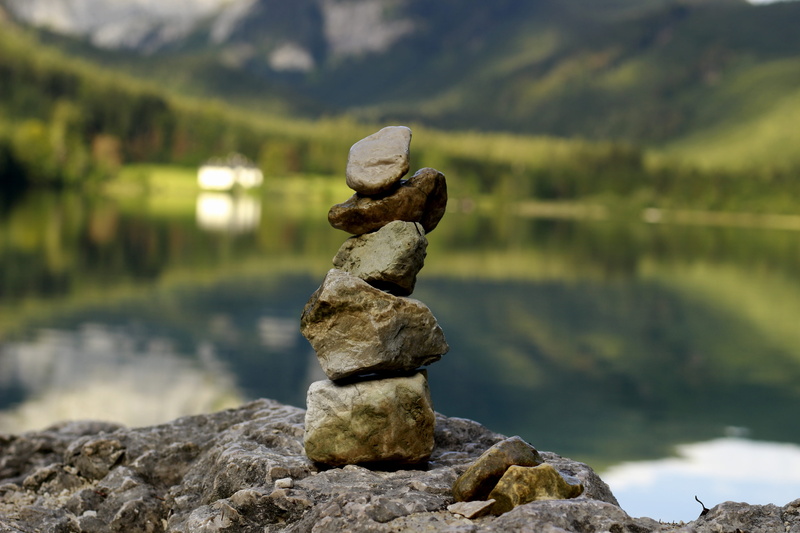 rock, relaxation, body, silent, no people, pebble, rest, harmony, tranquility, patience, 5K, day, water m, spirituality, dom, lake, solid, tranquil scene